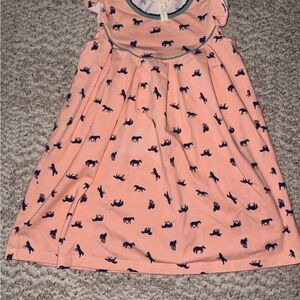 Matilda Jane Peach Animal Print Dress. Size 6